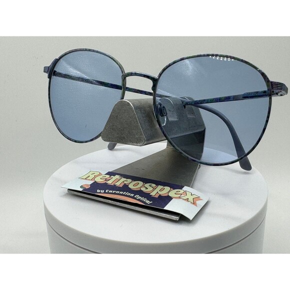 Vintage Oversize Sunglasses NOS Round Style Safilo 4563 Confetti Frame 1990s main image 5
